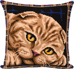 Cross stitch kit Scottish Fold Cat - PANNA