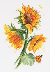 Cross stitch kit Bright Sunflowers - PANNA