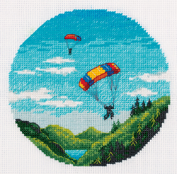 Cross stitch kit Skydiving - PANNA