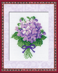 Cross Stitch Kit Violets - RIOLIS
