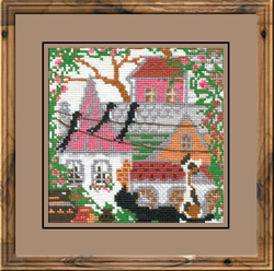 Cross Stitch Kit The City and Cats - Summer - RIOLIS