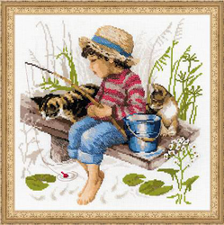 Cross Stitch Kit Lets go Fishing - RIOLIS