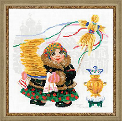 Cross Stitch Kit Pancake Seller - RIOLIS