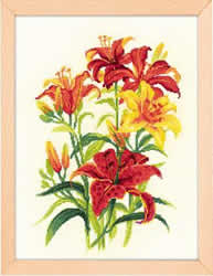 Cross stitch kit Tiger Lilies - RIOLIS