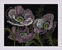 Borduurpakket Lace Poppies - RIOLIS