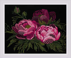 Cross stitch kit Lace Peonies - RIOLIS