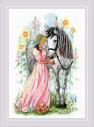 Cross stitch kit Horse Girl - RIOLIS