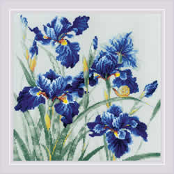 Cross stitch kit Blue Irises - RIOLIS