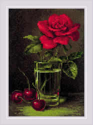Borduurpakket Rose and Sweet Cherry - RIOLIS