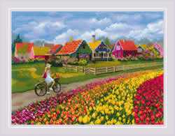 Cross stitch kit Tulip Field - RIOLIS