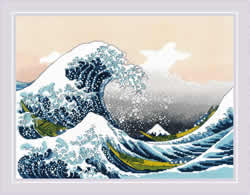 Borduurpakket The Great Wave off Kanagawa after K. Hokusai Artwork - RIOLIS