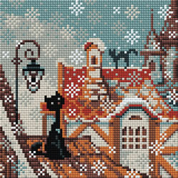 Diamond Mosaic City & Cats Winter - RIOLIS