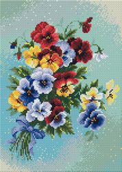 Diamond Mosaic Pansy Medley - RIOLIS