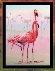 Borduurpakket Flamingo - RIOLIS