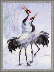 Cross Stitch Kit Cranes - RIOLIS