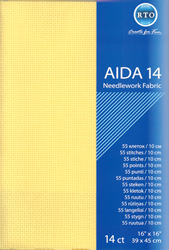 Borduurstof Aida 14 count - Yellow - RTO