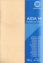 39 x 45 cm bleu foncé RTO Aida 14 Count tissu