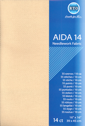 Borduurstof Aida 14 count - Beige - RTO