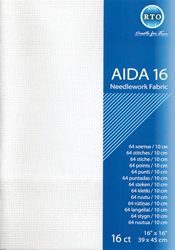 Borduurstof Aida 16 count - White - RTO