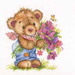 Cross stitch kit Giving you flowers - RTO