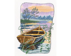 Cross stitch kit Grandmother's Old Garden - Boat - RTO