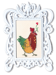 Borduurpakket Framed Art Rooster - RTO