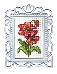 Cross Stitch Kit Framed Art Red Flower - RTO