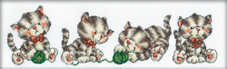 Cross Stitch Kit Four Kittens - RTO