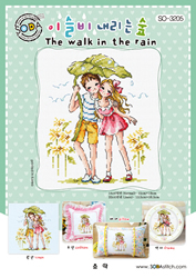 Cross Stitch Chart The Walk in the Rain - Soda Stitch