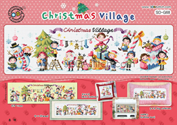 Borduurpatroon Christmas Village - Soda Stitch