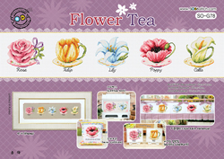 Cross Stitch Chart Flower Tea - Soda Stitch