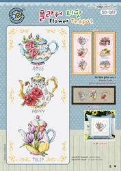 Borduurpatroon Flower Teapot - Soda Stitch