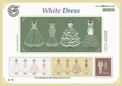 Cross Stitch Chart White Dress - Soda Stitch