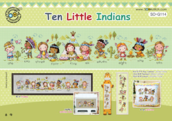 Cross Stitch Chart Ten Little Indians - Soda Stitch