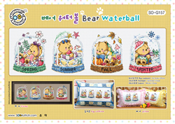 Cross stitch chart Bear Waterball - Soda Stitch