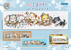 Cross stitch chart Cat Playground - Soda Stitch