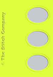 3 Aperture cards with Envelope Lime - The Stitch Company