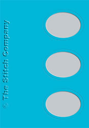 3 Aperture cards with Envelope Ocean Blue - The Stitch Company