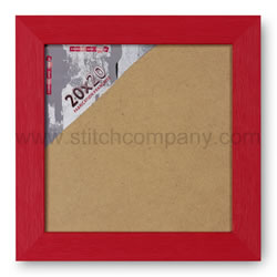 Wooden frame 20 x 20 cm, red - The Stitch Company