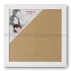 Wissellijst hout 30 x 30 cm, wit - The Stitch Company