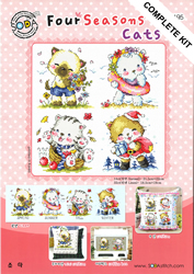 Borduurpakket Four Seasons Cats - The Stitch Company