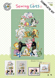 Cross Stitch Kit Sewing Cats - The Stitch Company