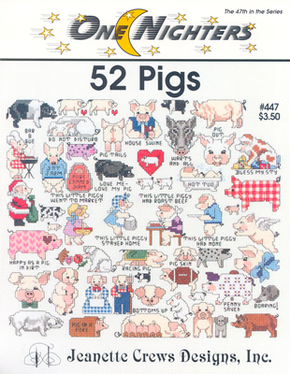 Cross Stitch Chart 52 Pigs - Jeanette Crews Designs