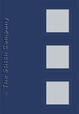 3 Aperture cards with Envelope Dark Blue - The Stitch Company