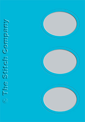 3 Aperture cards with Envelope Ocean Blue - The Stitch Company