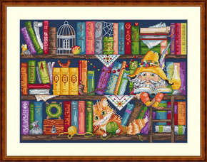 Cross Stitch Kit Book Shelf - Merejka