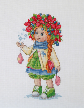 Cross stitch kit Winter Girl - Merejka