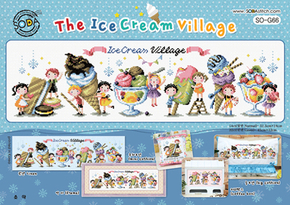 Cross Stitch Chart The Ice Cream Village - Soda Stitch