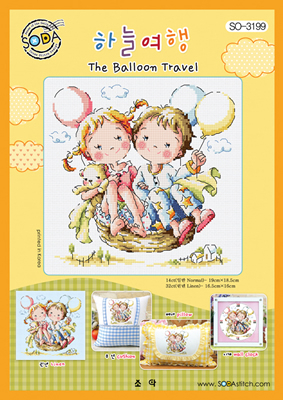 Cross Stitch Chart The Balloon Travel - Soda Stitch