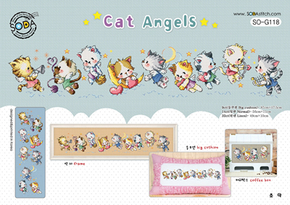 Cross stitch chart Cat Angels - Soda Stitch